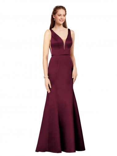 Sexy Satin Formal Dress with Side Cutouts UK