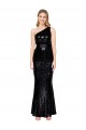 Draped One Shoulder Long Full Length Sequin Formal Dress UK