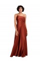 Sophisticated One Shoulder Silky Satin Formal Dress with Full Skirt UK