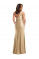 One Shoulder Asymmetrical Cowl Back Silky Satin Mermaid Formal Dress UK