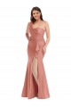 Cascade Ruffle One Shoulder Bustier Silky Satin Mermaid Formal Dress UK