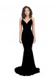 Fishtail Shaped V-Neck Open Back Spandex Formal Dress UK