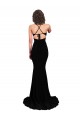 Fishtail Shaped V-Neck Open Back Spandex Formal Dress UK