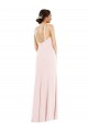 Criss Cross Halter Princess Line Trumpet Crepe Formal Dress UK