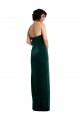 Scooped Strapless Long Velvet Formal Dress with Daring Side Slit UK